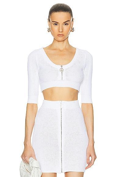 Zipper Front Cropped Top Product Image