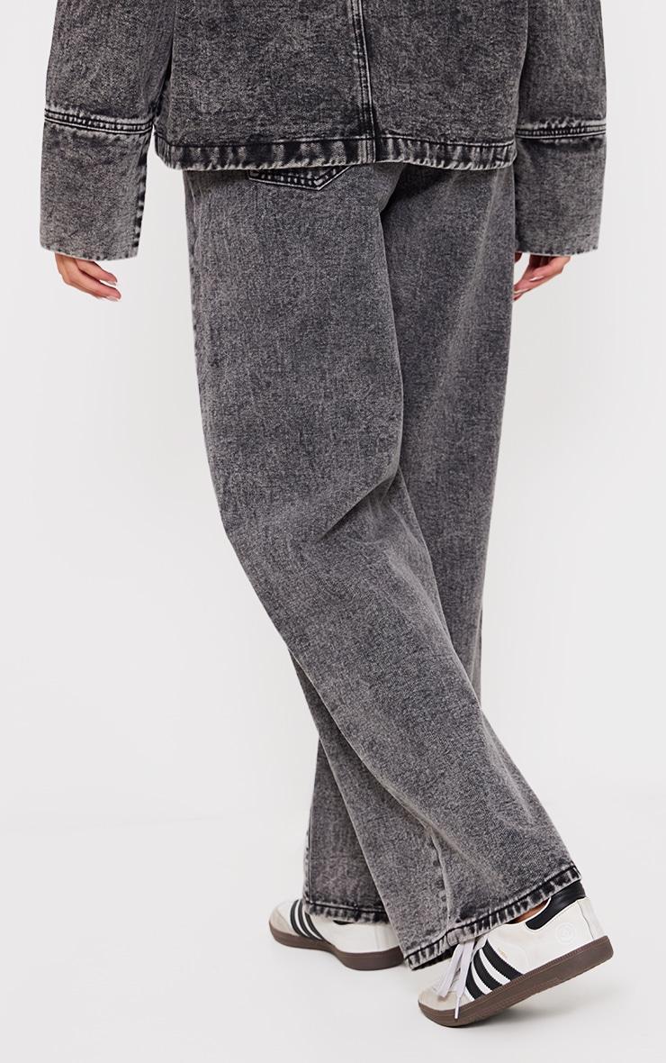 Grey Slouchy Wide Leg Jean Product Image