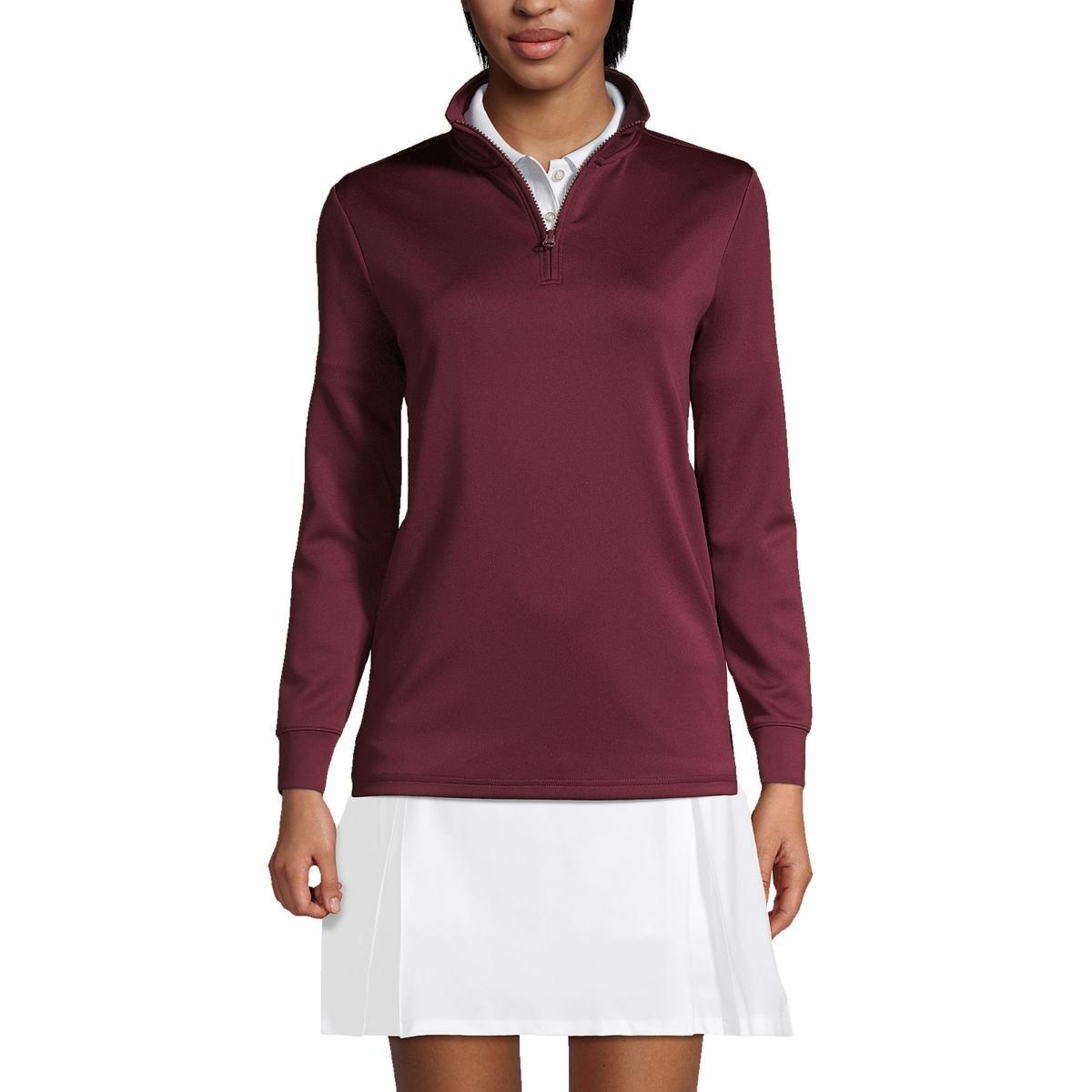 Lands End Womens Active Performance Quarter Zip Pullover Product Image