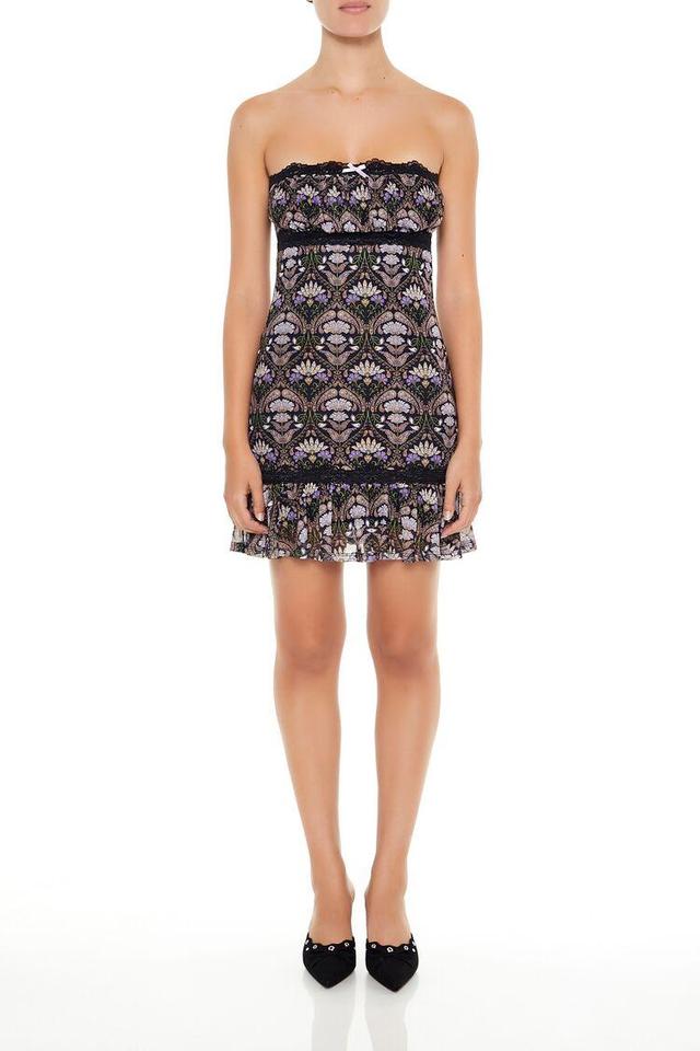 Ornate Print Tube Mini Dress | Forever 21 Product Image