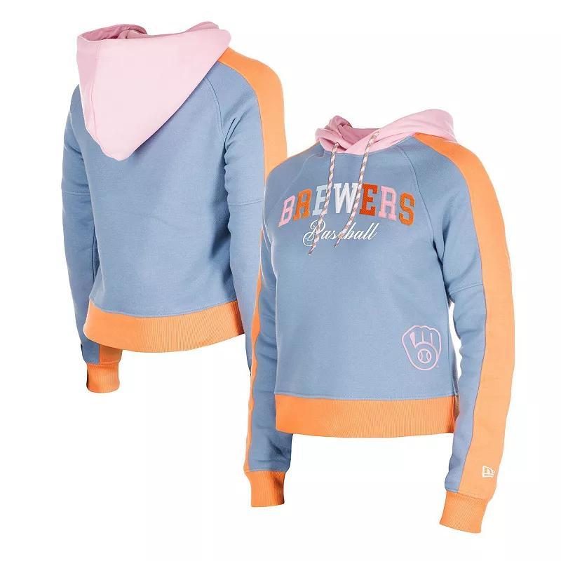 Womens New Era Blue Milwaukee Brewers Fashion Color Pop Pullover Hoodie Product Image