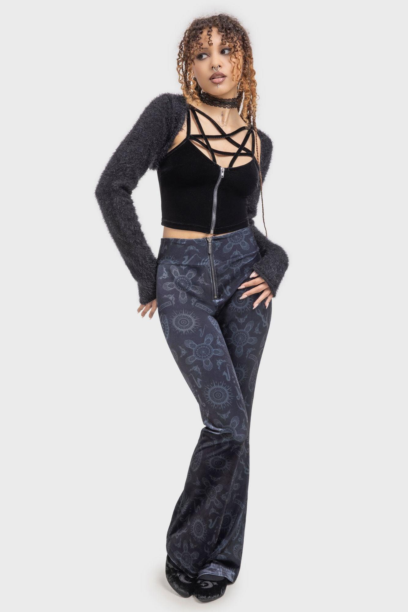 Half Vamp High Waist Trousers Female Product Image