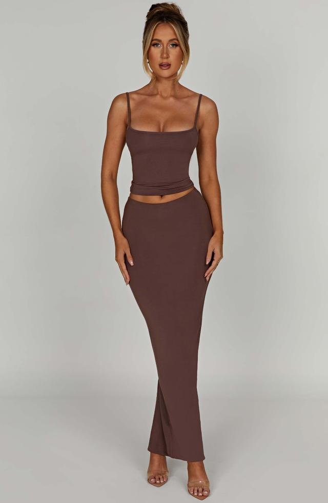 Yazmin Maxi Skirt - Chocolate Product Image