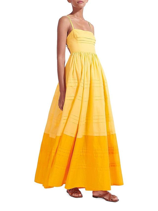 Womens Brigitte Colorblocked Open-Back Maxi Dress Product Image