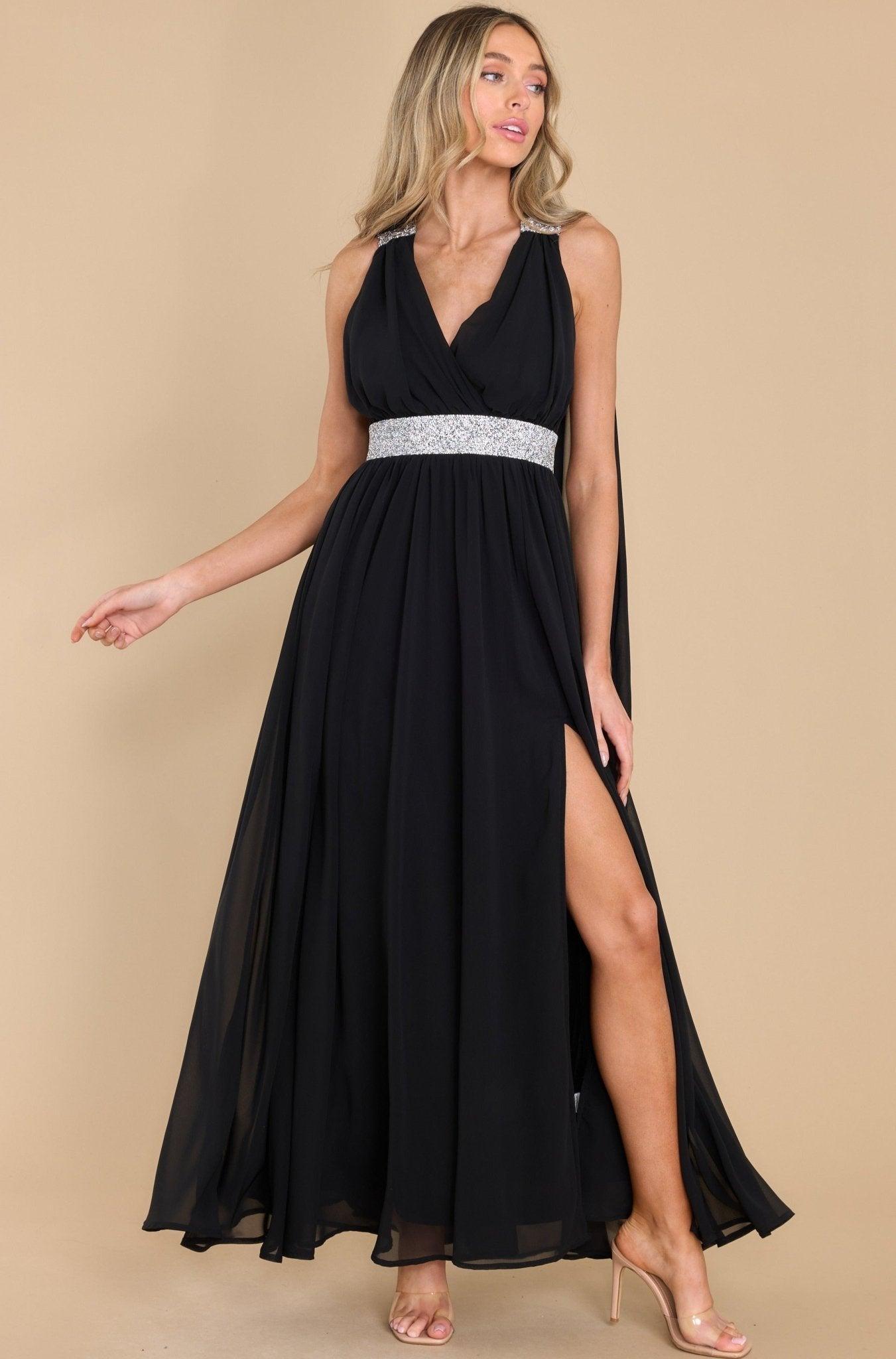 Aura Everyone's Desire Black Maxi Dress Product Image