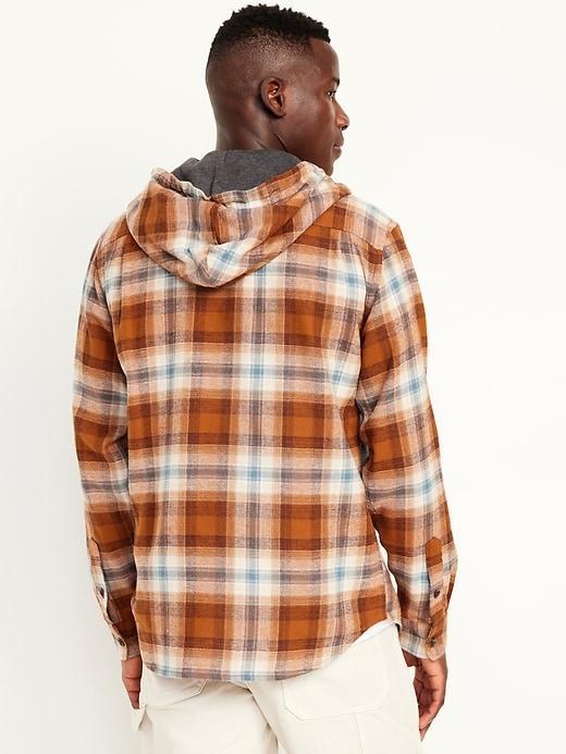 Hooded Flannel Shirt Product Image