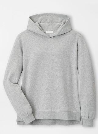 Peter Millar Womens Lava Wash Relaxed Hoodie | Color: British Grey | Size: XL Product Image