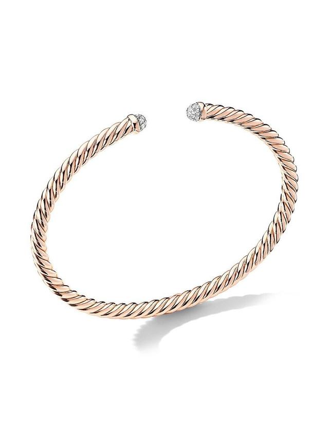 Womens Cablespira Bracelet In 18K Rose Gold Product Image