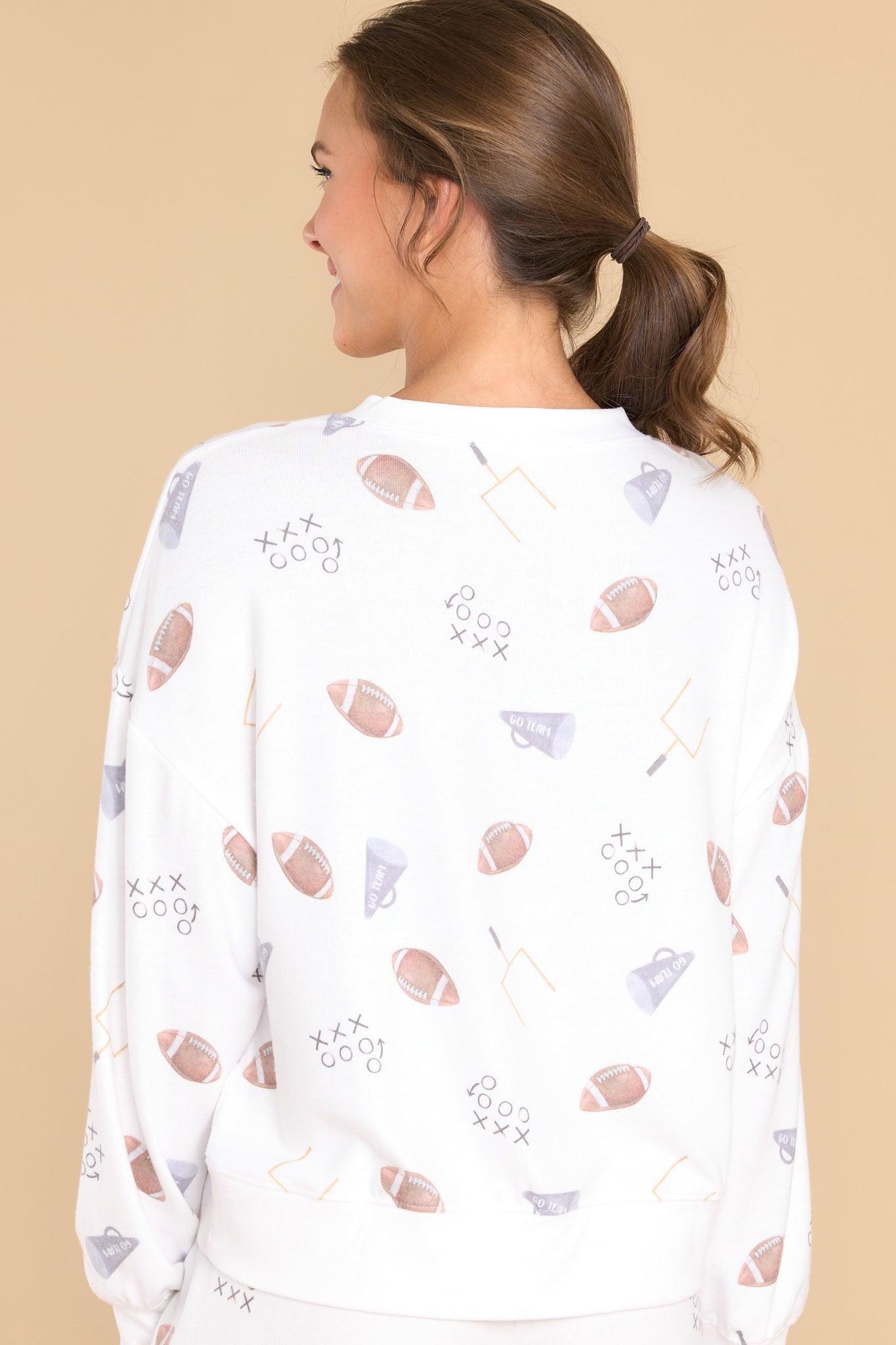 Z Supply Elle White Game Day Long Sleeve Top Product Image