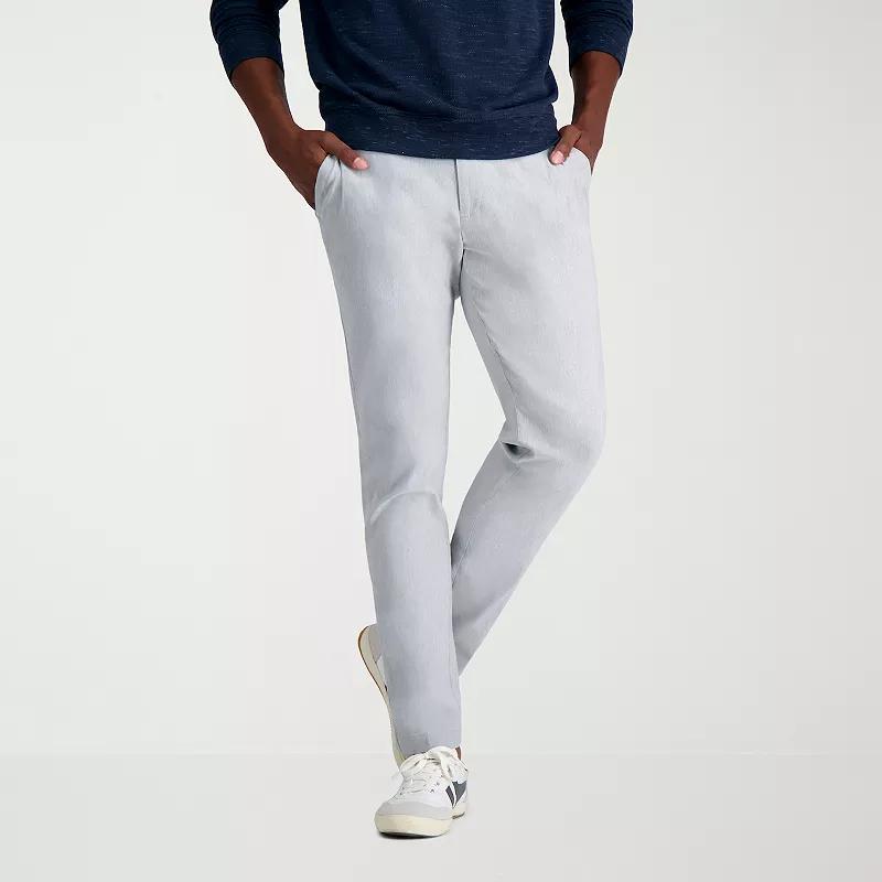 Mens Haggar Life Khaki Slim Fit Flex Pants Grey Heather Product Image