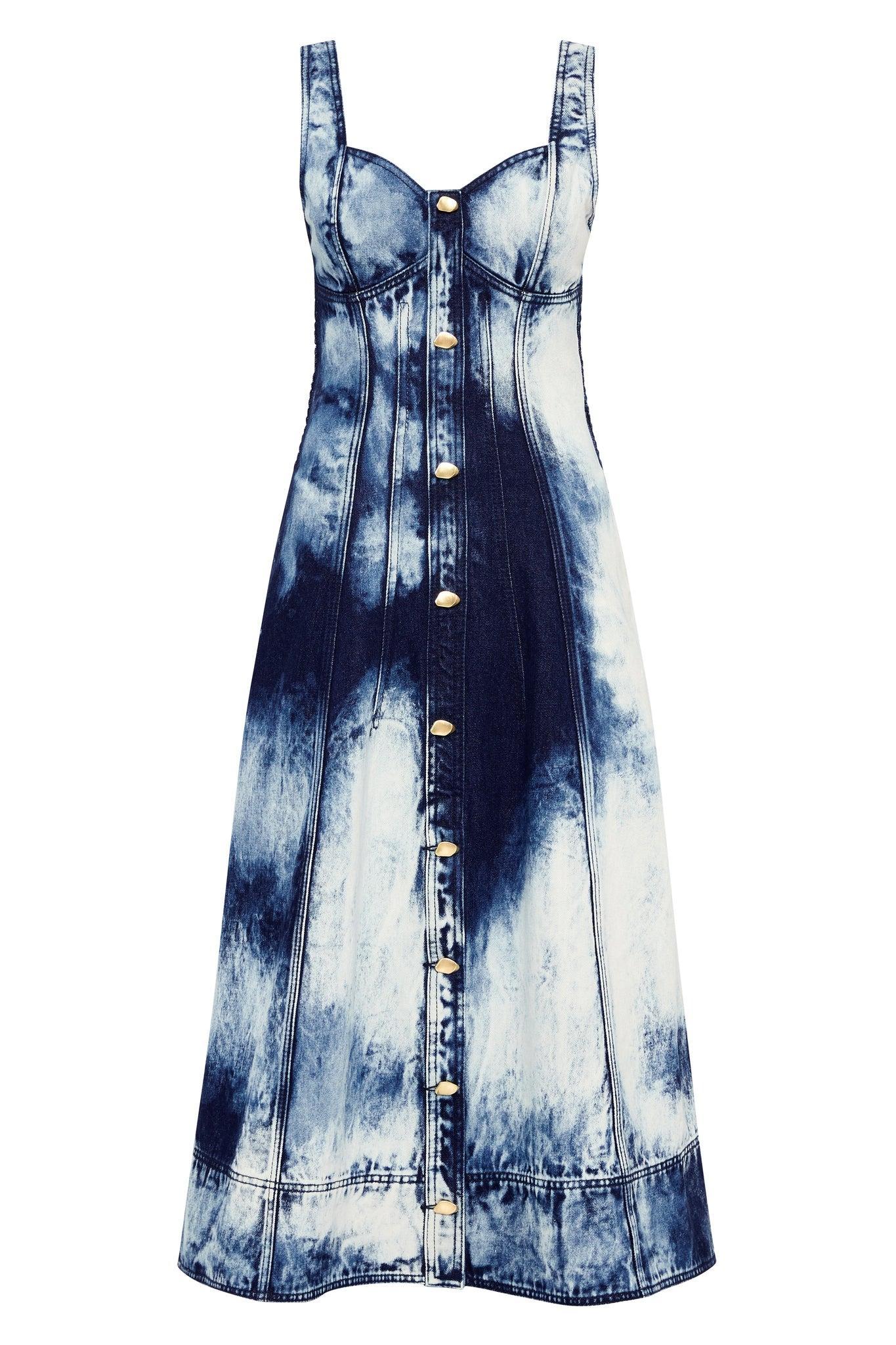 Enigma Denim Midi Dress Product Image