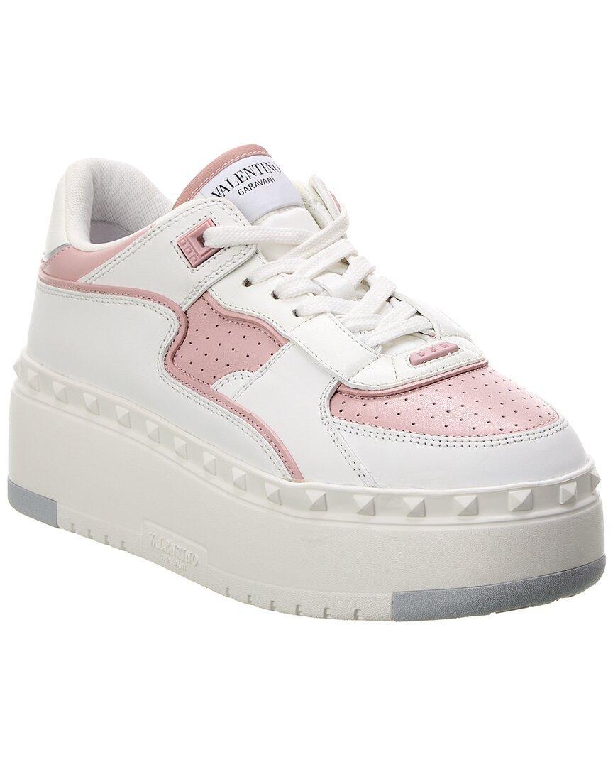 Valentino Freedots Xl Leather Sneaker In White Product Image