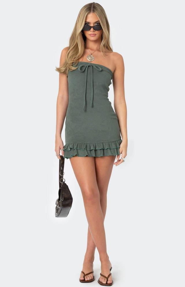 Edikted Women's Terry Cloth Strapless Mini Dress Product Image