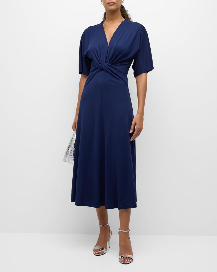 Lorraine Twist-Front Midi Dress Product Image