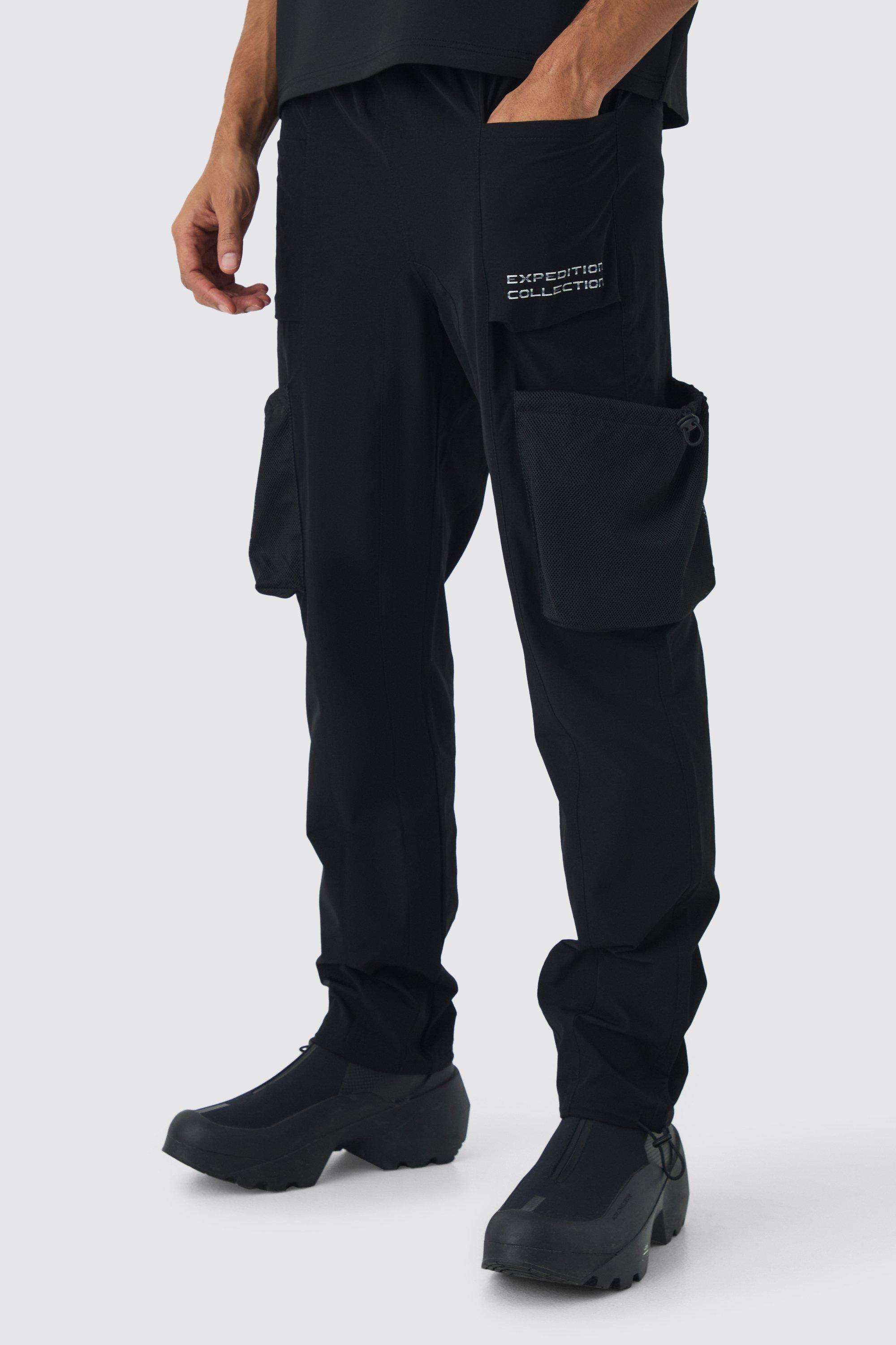 Elasticated Waist Tapered Cargo Sweatpants | boohooMAN USA Product Image