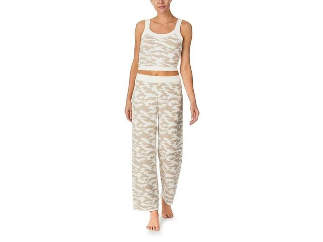 Sanctuary Crop Cami Long Pants PJ Set (Stone Camo) Women's Pajama Sets Product Image