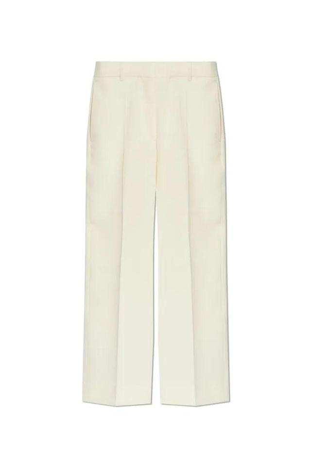 Toteme Pleated Trousers In White Product Image