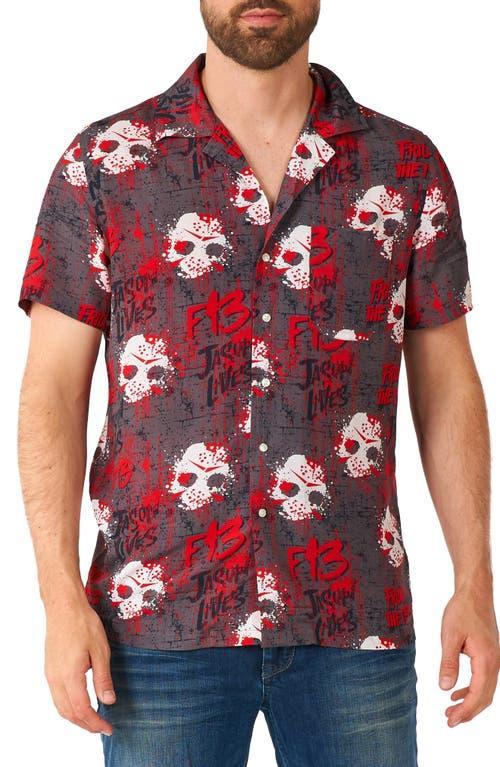 OppoSuits Friday the 13th Short Sleeve Button-Up Shirt Product Image