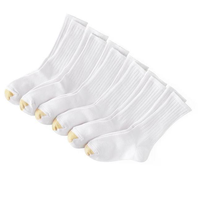 Gold Toe Ribbed 6 Pair Crew Socks Womens Product Image