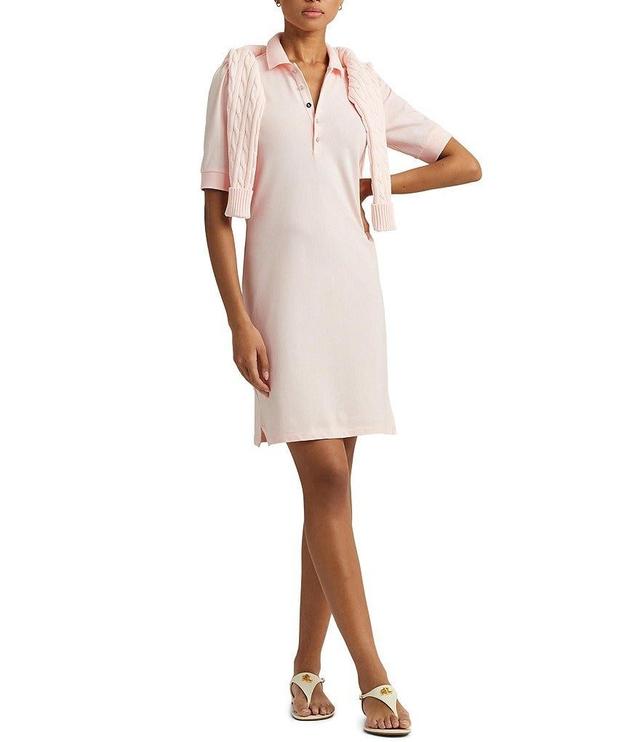 Lauren Ralph Lauren Collared Neckline 3/4 Sleeve Shift Dress Product Image