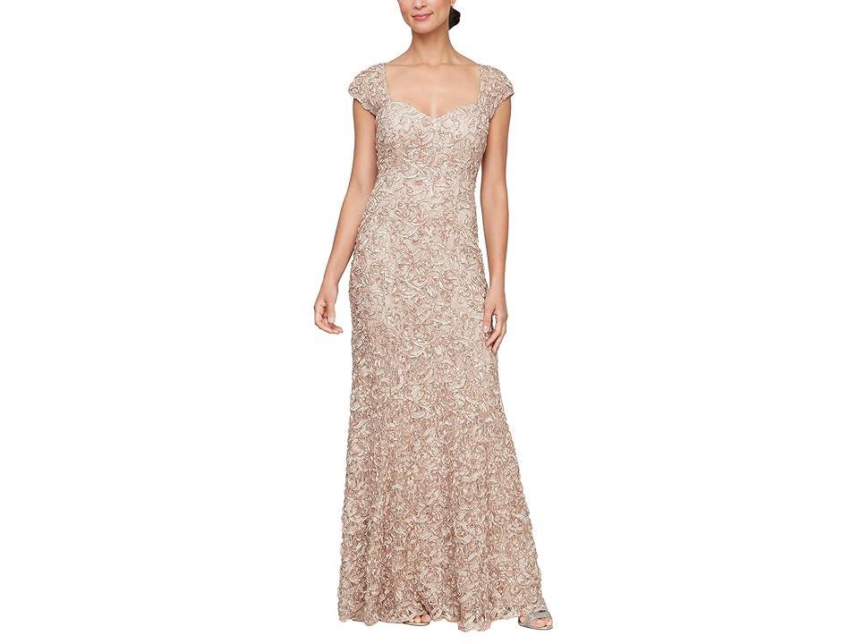 Alex Evenings Soutache Sequin Lace A-Line Gown Product Image