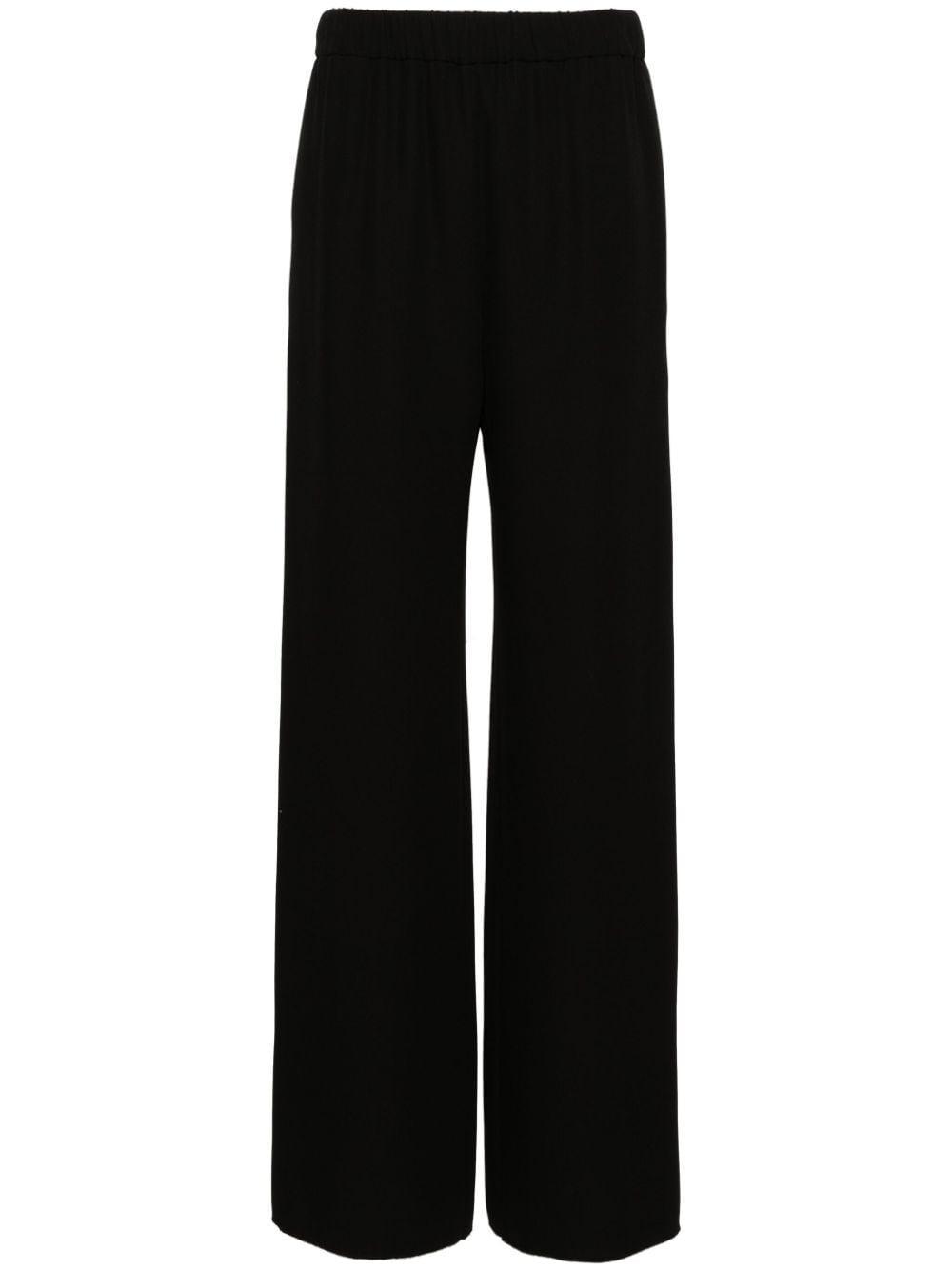 Straight-leg Silk Trousers In Black Product Image