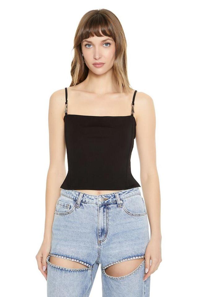 Cropped Zip-Back Cami | Forever 21 Product Image