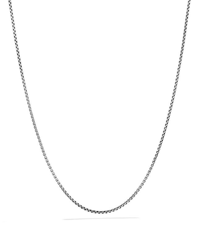 Womens Box Adjustable Chain Necklace In Sterling Silver Product Image