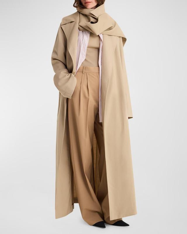 Double Collar Trench Coat  Product Image