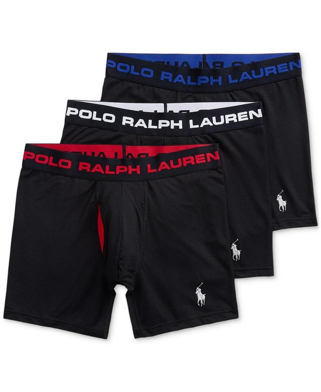 Polo Ralph Lauren Mens 3-Pk. Perfect Pouch Boxer Briefs - DUSK ORANGE/CRUISE NAVY Product Image