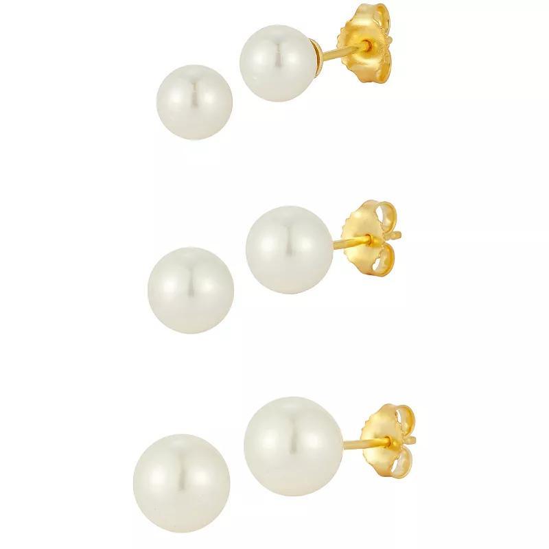 Chloe & Madison Women's 14K Goldplated Sterling Silver & Cubic Zirconia Stud Earrings  - female - Size: one-size Product Image