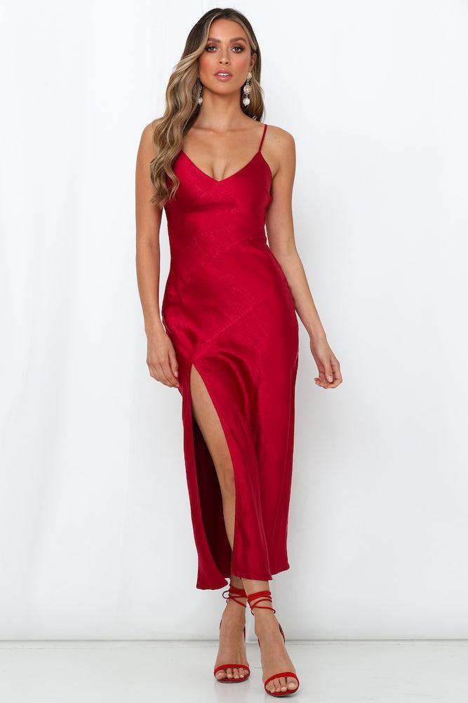 Crimson Clovers Maxi Dress Wine product image