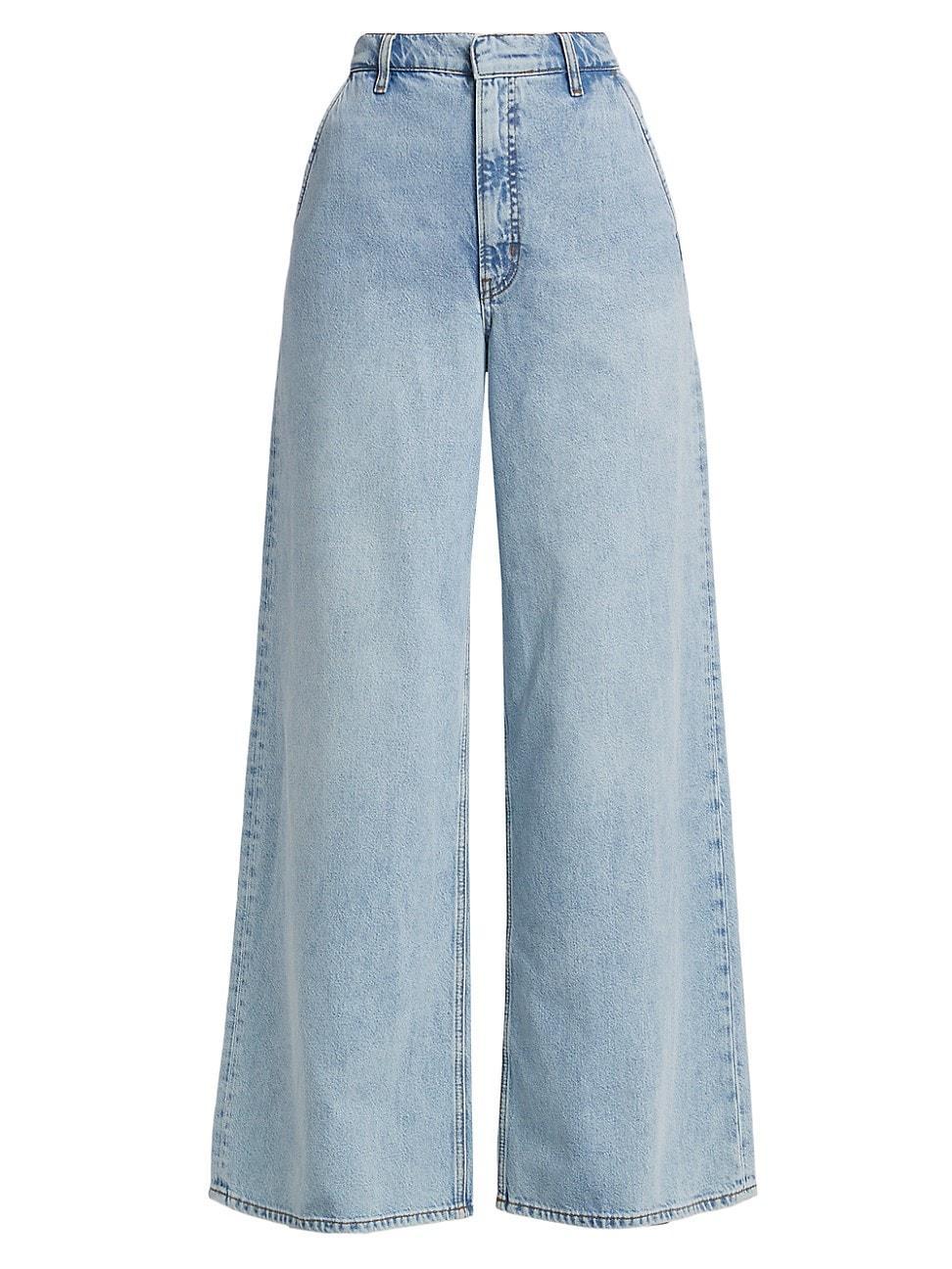 Womens The Wide Denim Trousers Product Image