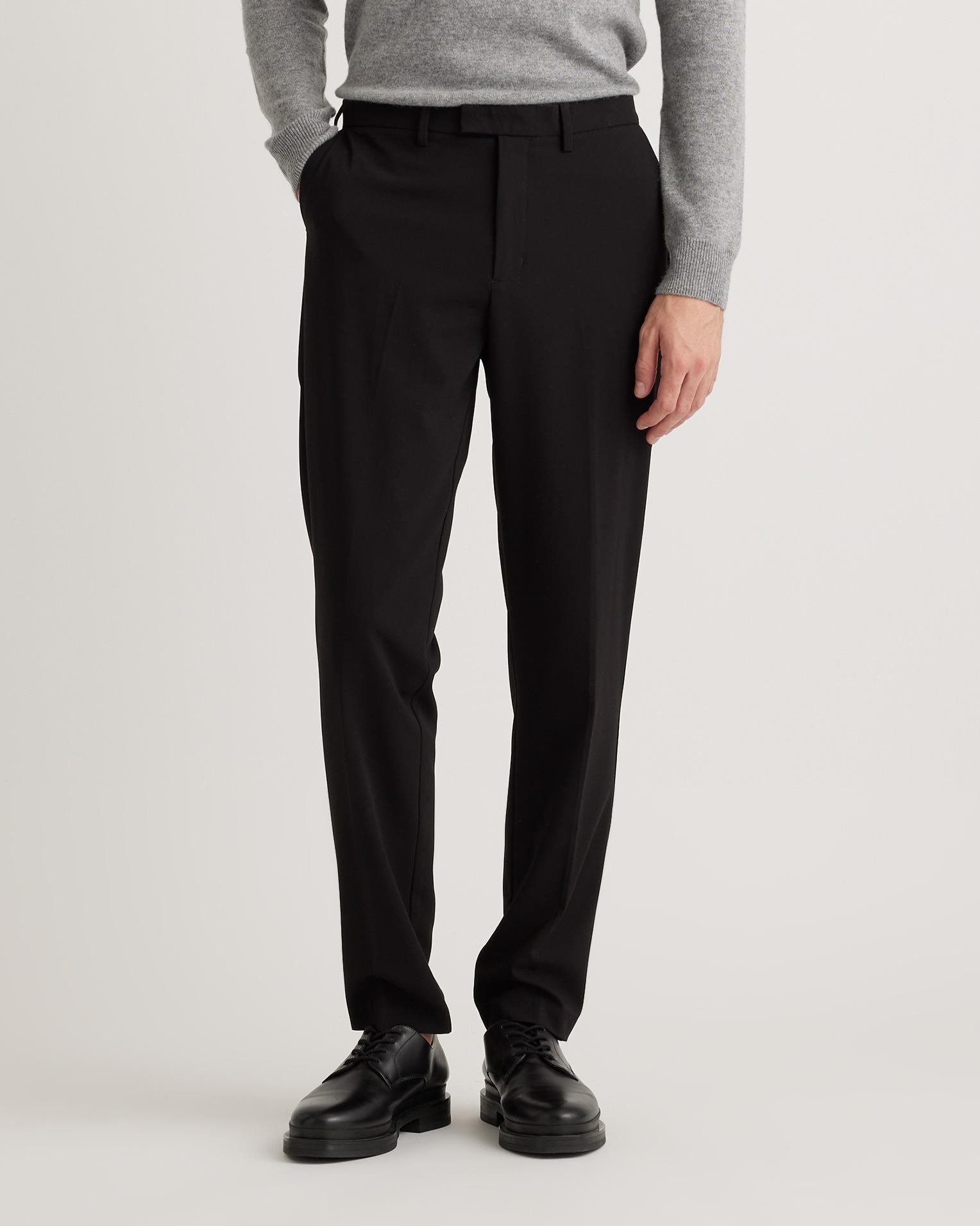 Mens Performance Stretch Dress Pants in Black, Size 30X32, Recycled Polyester by Quince Product Image