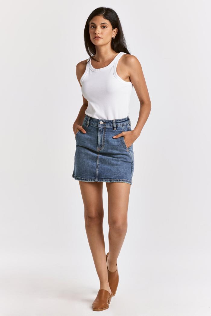 Quinn denim skirt Product Image