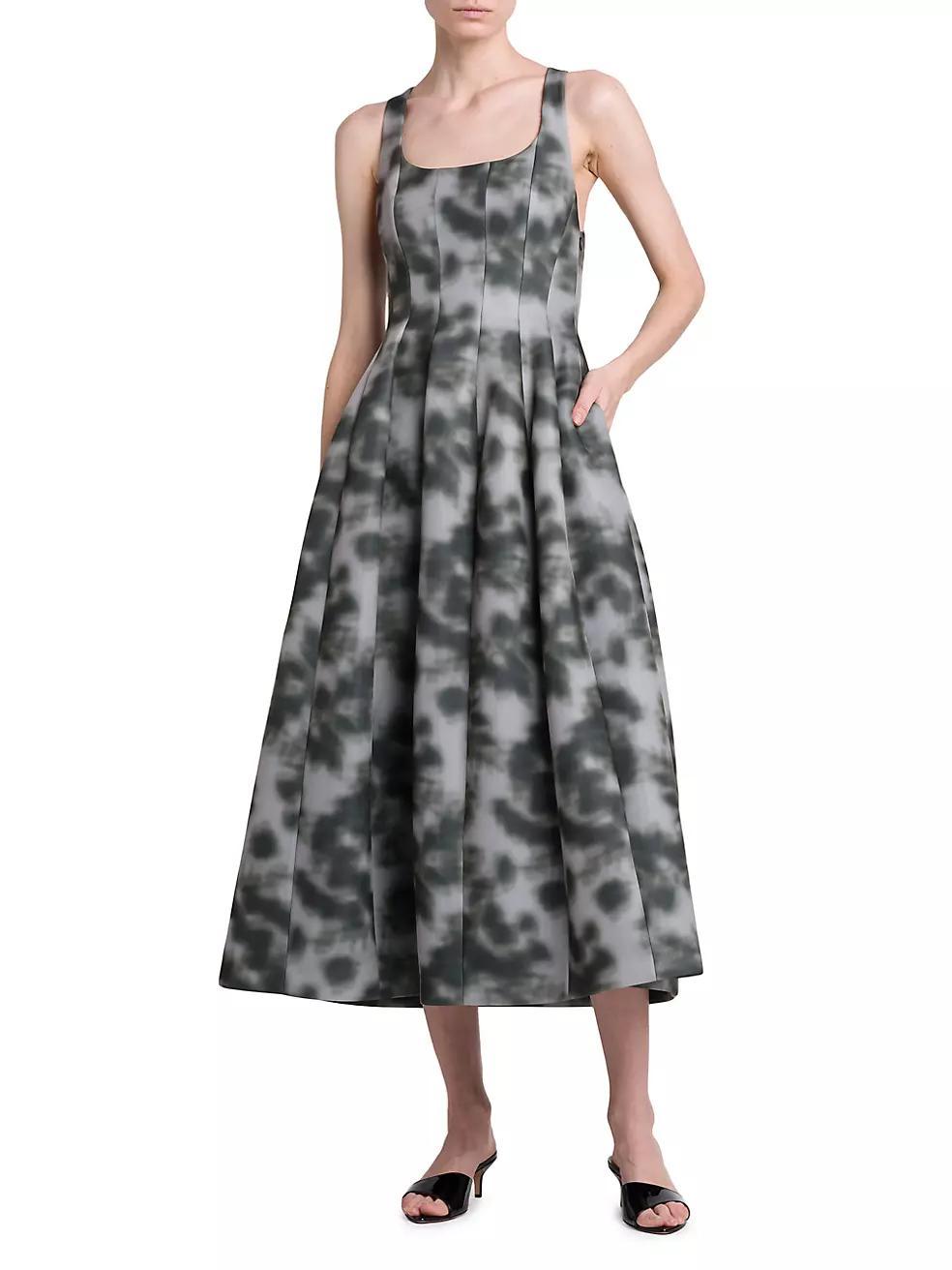 Printed Scuba Midi-Dress Product Image