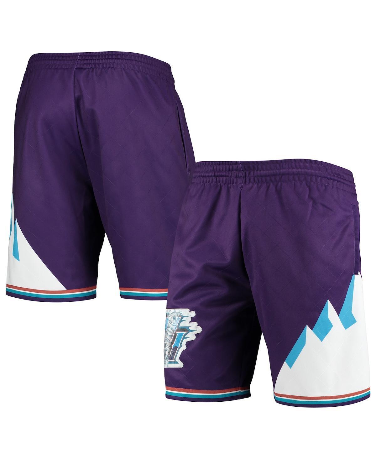 Mens Mitchell Ness Purple Utah Jazz 1996 Hardwood Classics 75th Anniversary Swingman Shorts Product Image