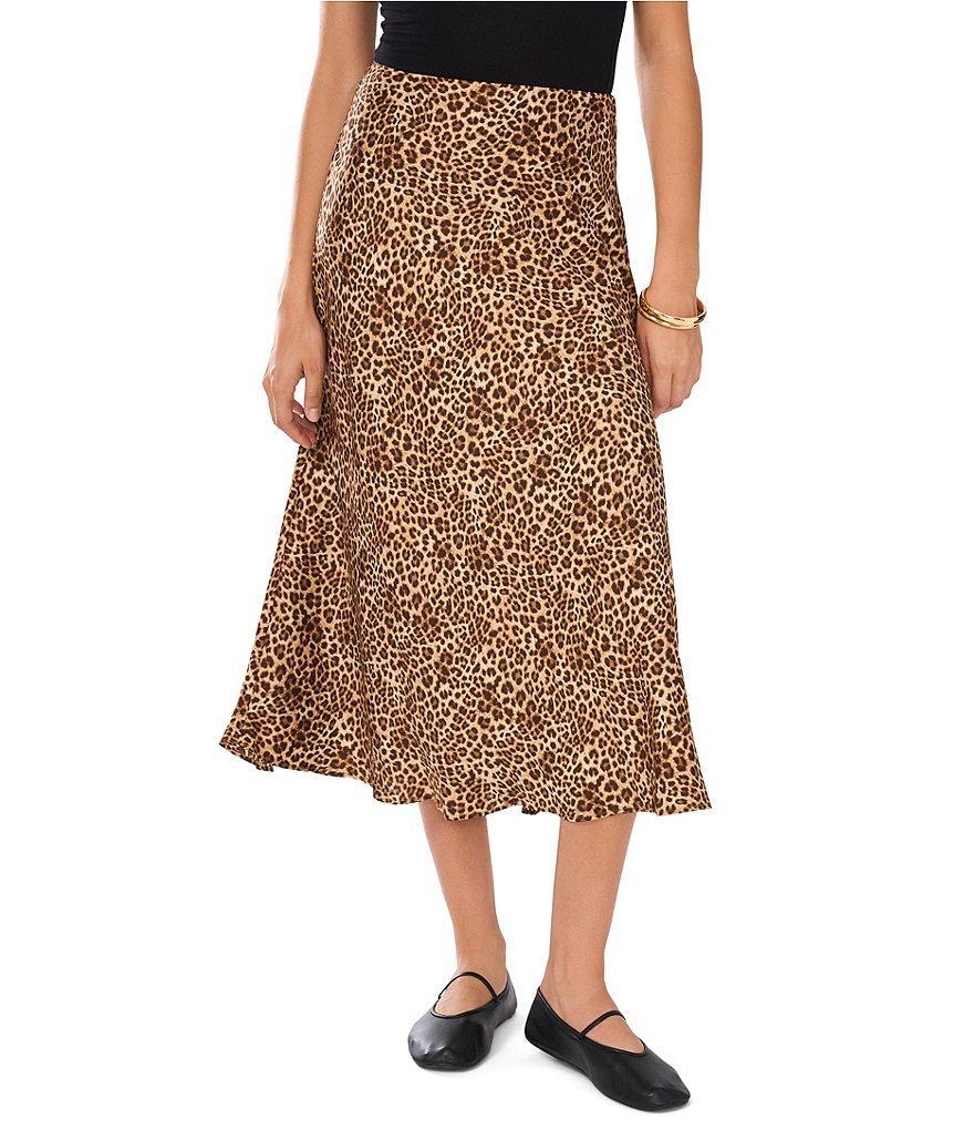 1. STATE Leopard Print Midi Skirt Product Image