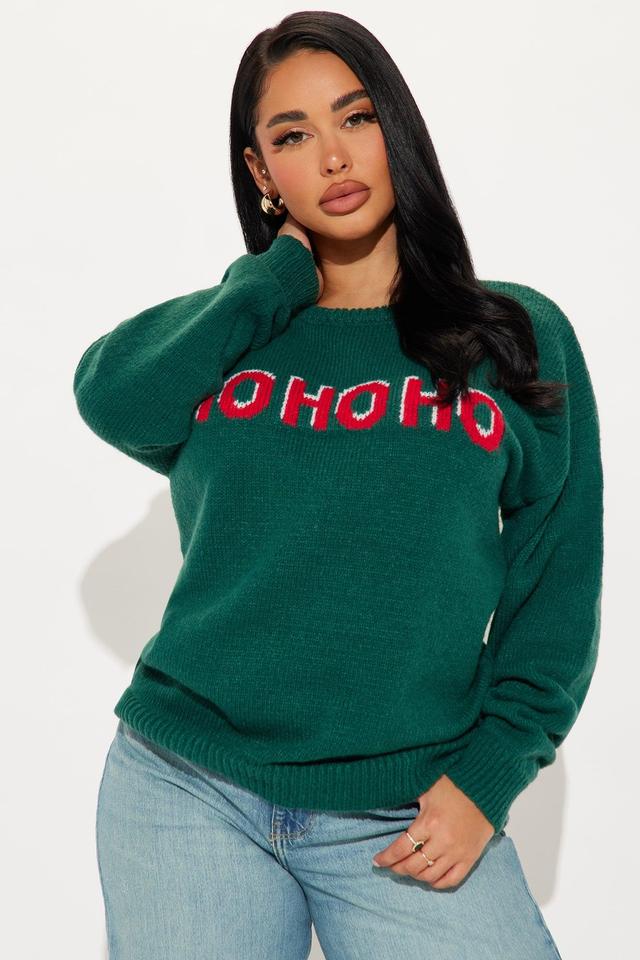 Ho Ho Ho Oversized Sweater - Green/combo Product Image