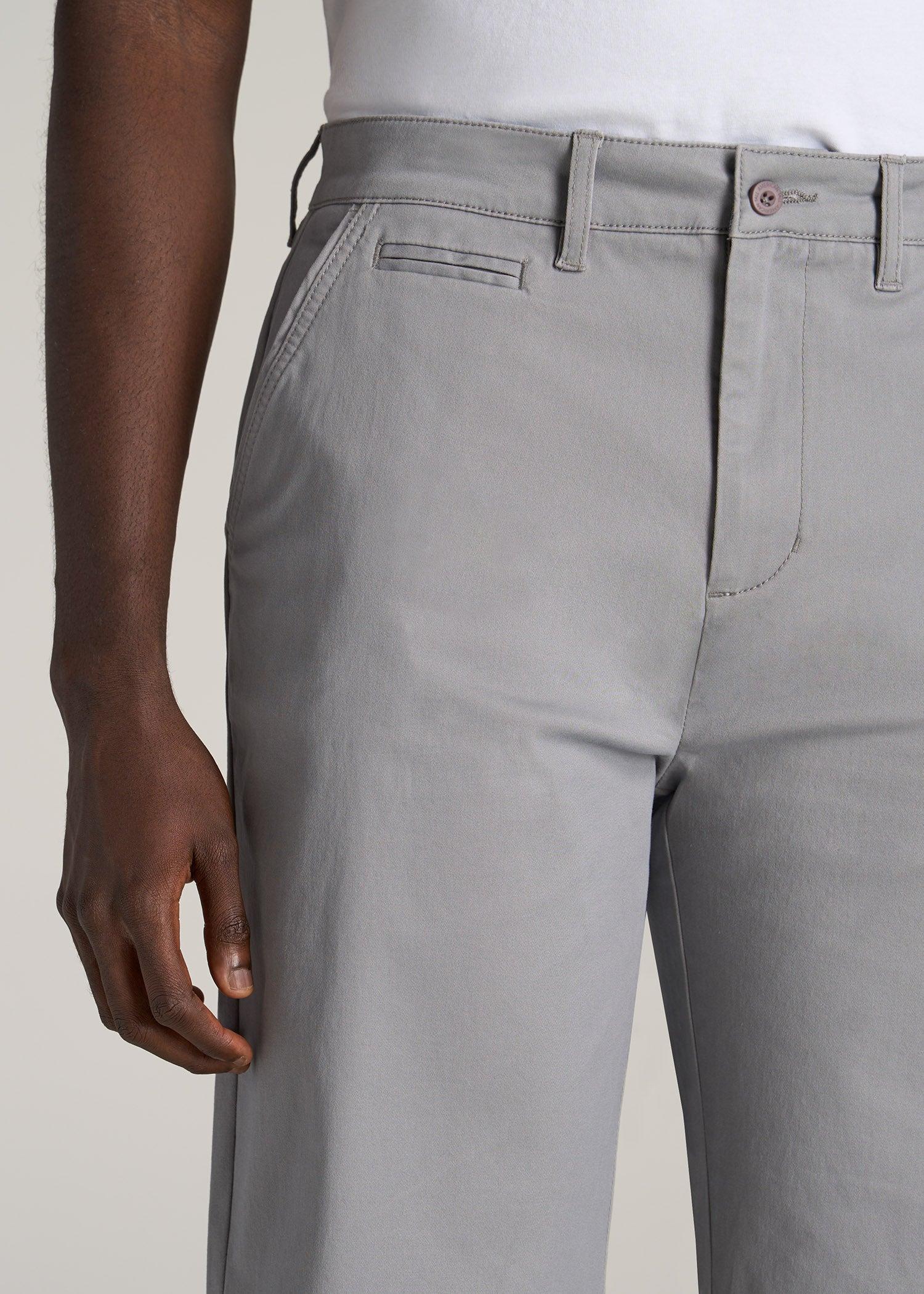 Chino Shorts for Tall Men in Pebble Grey Product Image