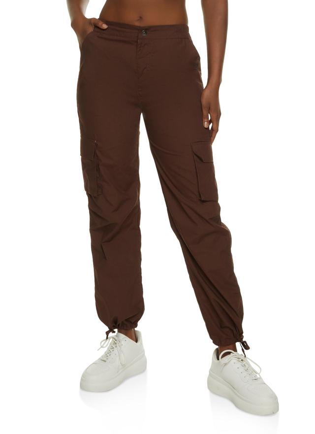 Womens Poplin Cargo Pants Product Image