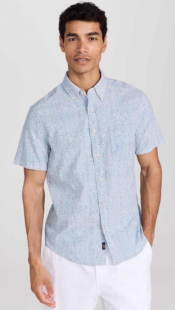 Faherty Short Sleeve Stretch Playa Shirt | Shopbop Product Image