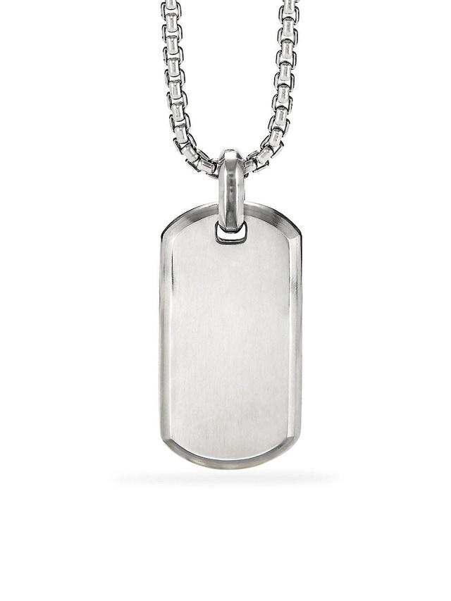 Mens The Streamline Collection Sterling Silver Tag Pendant Product Image