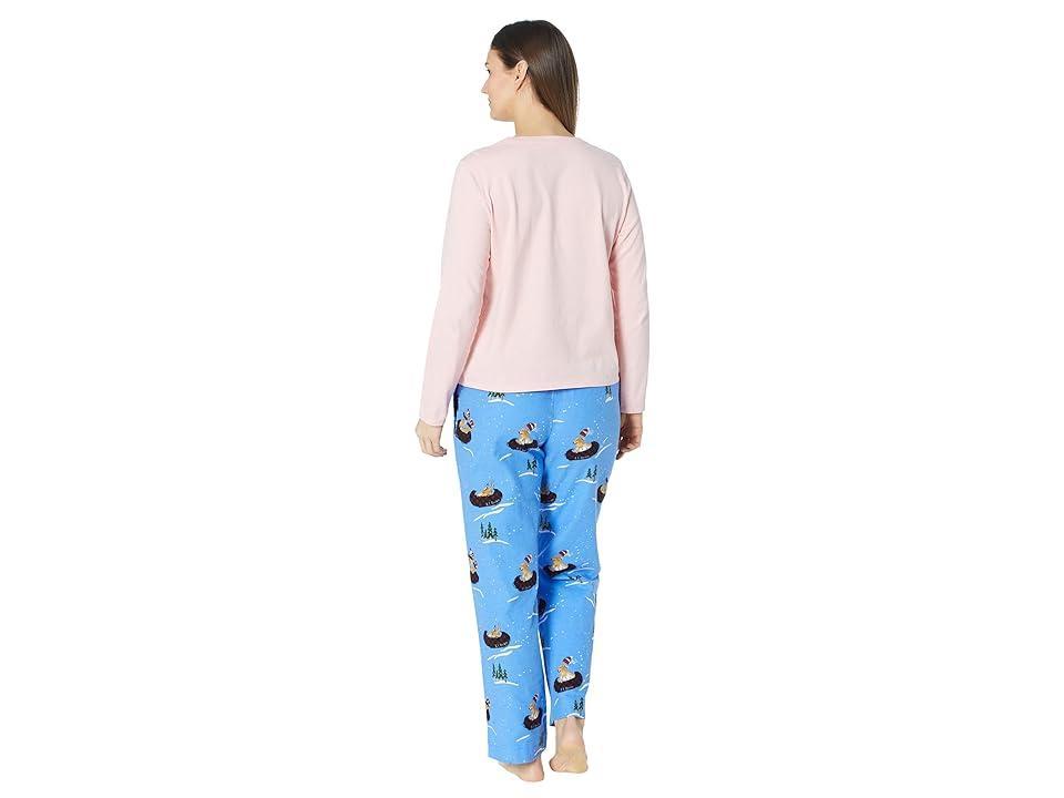 L.L.Bean Petite Camp Pajama Set (Blush) Women's Pajama Sets Product Image