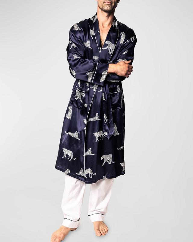 Mens Silk Panthere de Nuit Robe Product Image