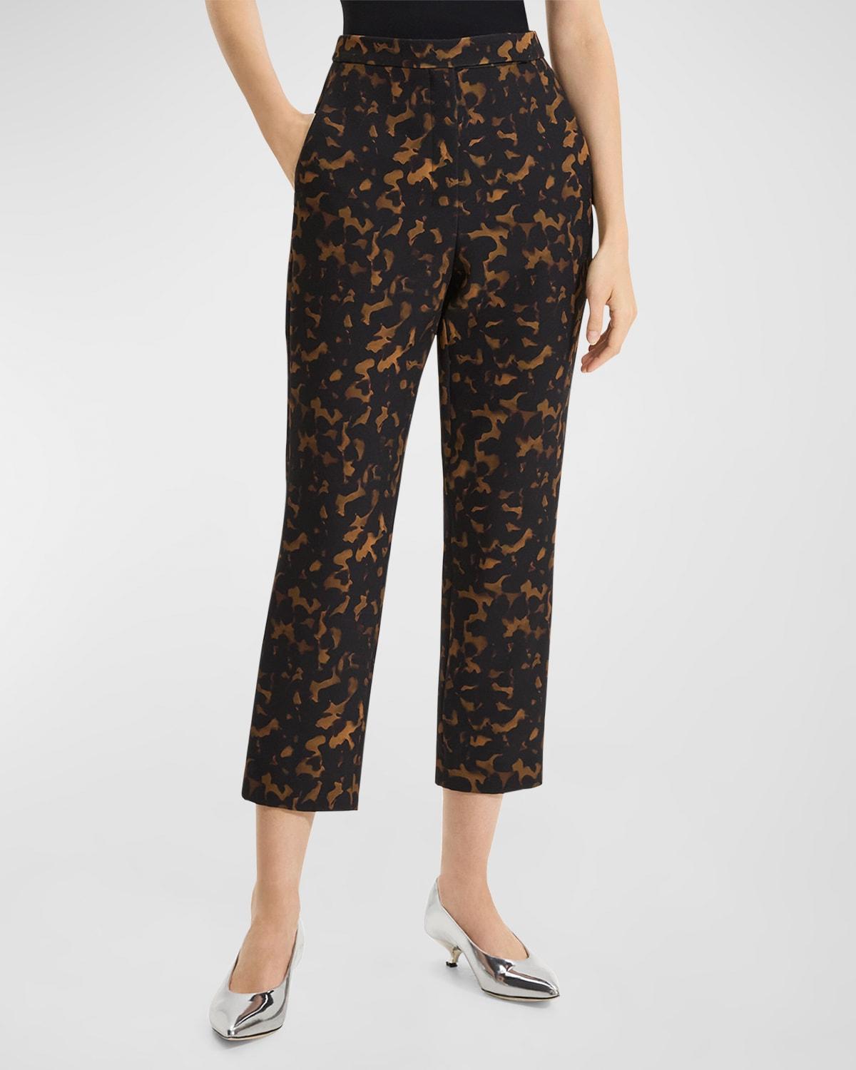 Theory Tortoiseshell Cropped Slim Pants Product Image