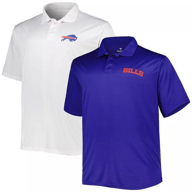 Mens Fanatics Branded Royal/White Buffalo Bills Solid Two-Pack Polo Set Product Image