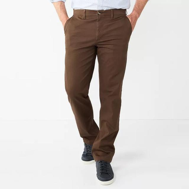 Mens Sonoma Goods For Life Flexwear Straight-Fit Chinos Black Black Product Image