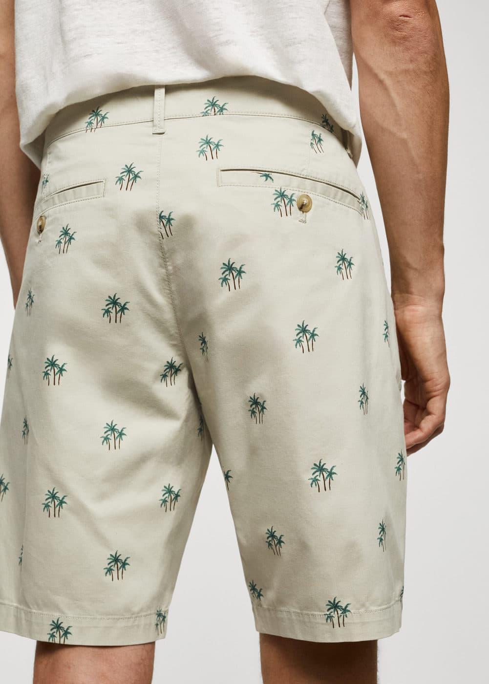 MANGO MAN - Printed cotton bermuda shorts sandMen Product Image