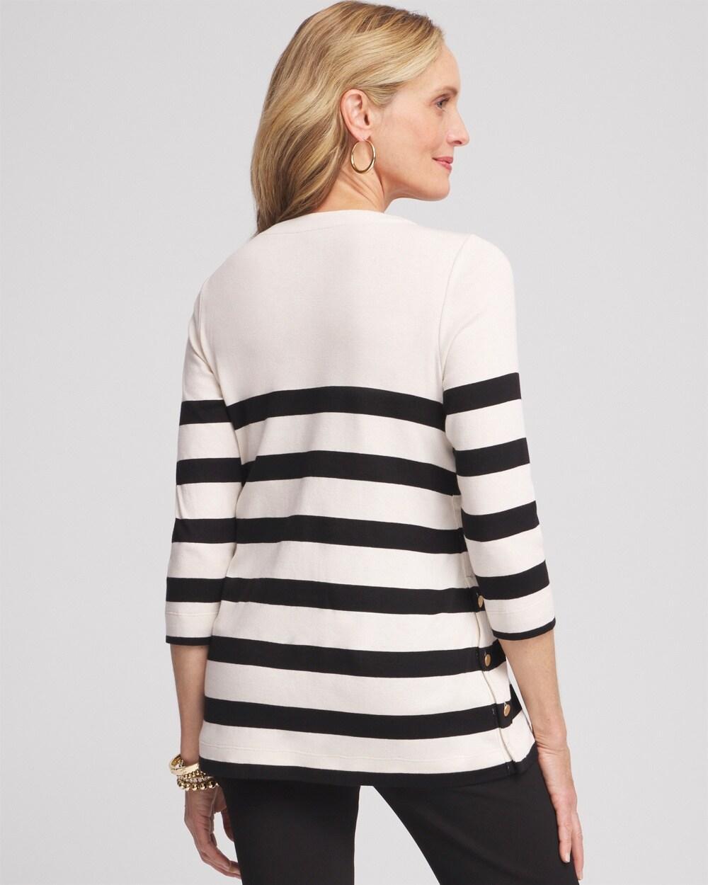 Stripe Button Detail Tunic Product Image